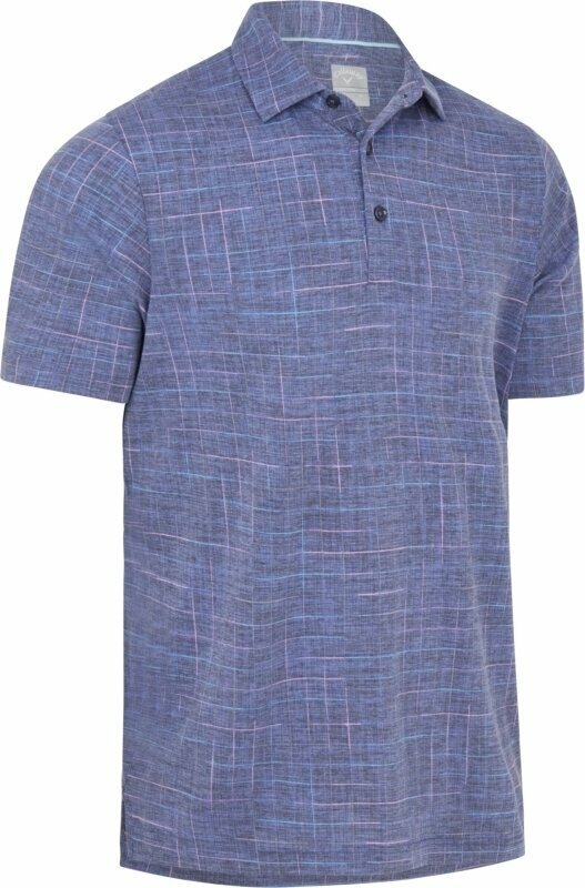 Облекло > Ризи за поло Callaway Mens Sunworn Plaid Print Polo Peacoat XL