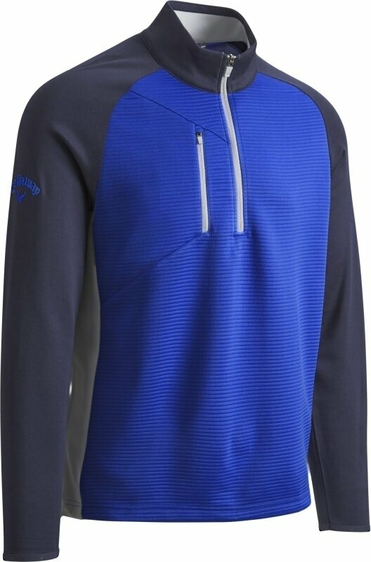 Sudadera con capucha/Suéter Callaway Blocked Ottoman Fleece Magnetic Blue L Sudadera