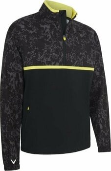 Pulover s kapuco/Pulover Callaway Mens Abstract Camo Printed Wind 1/4 Zip Caviar S - 1