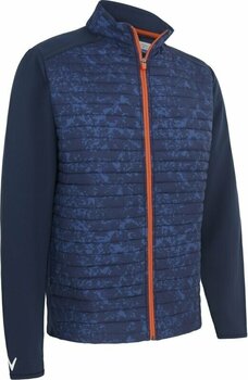 Sudadera con capucha/Suéter Callaway Abstract Camo Printed Mixed Media Full Zip Navy Blazer M Sudadera - 1