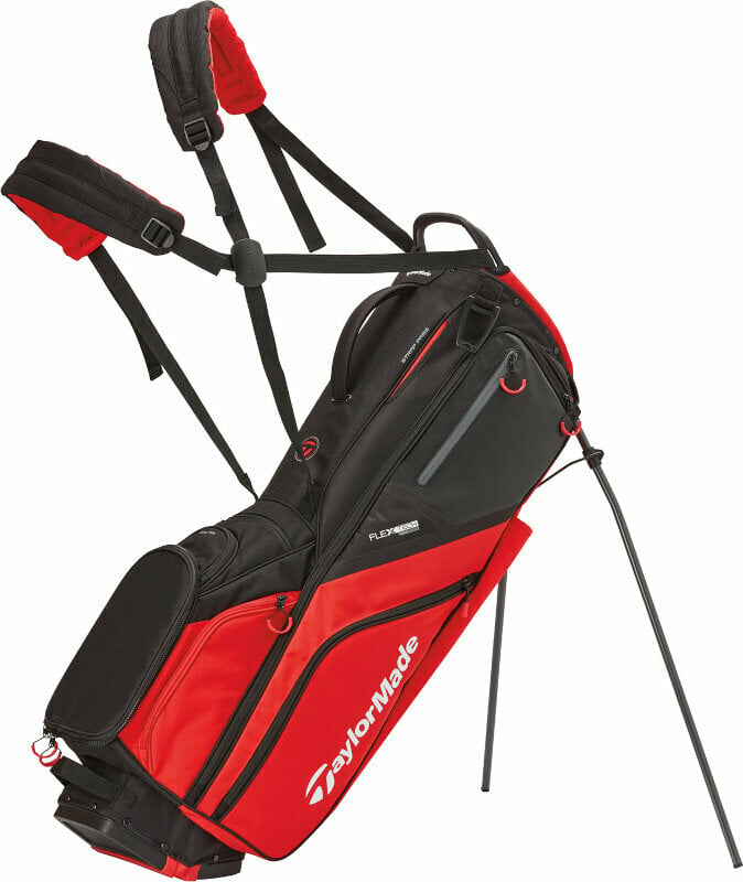 Saco de golfe TaylorMade Flex Tech Crossover Stand Bag Black/Red Saco de golfe