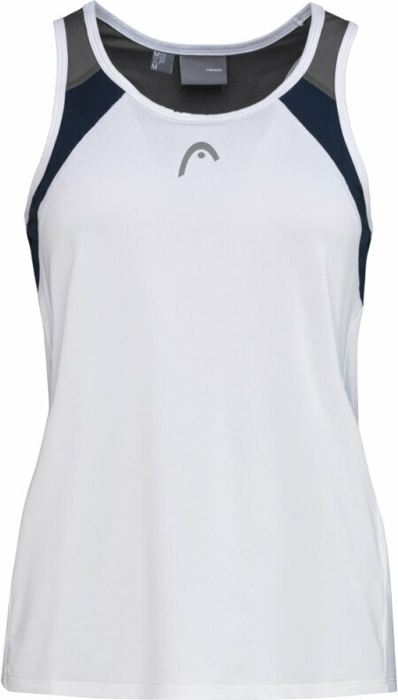 T-shirt de ténis Head Club Jacob 22 Tank Top Women White/Dark Blue L T-shirt de ténis