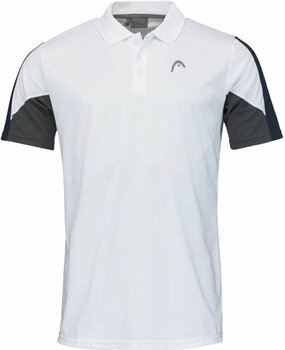 Tennis shirt Head Club 22 Tech Polo Shirt Men White/Dress Blue 2XL Tennis shirt - 1