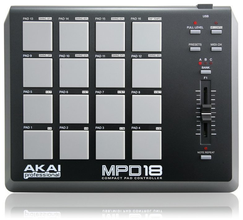 MIDI kontroler, MIDI ovladač Akai MPD 18