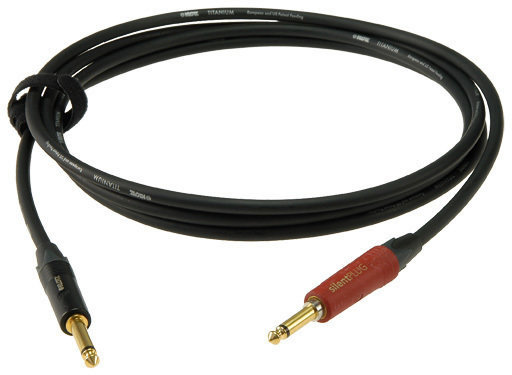 Kabel instrumentalny Klotz TI-0450PSP Titanium Czarny 4,5 m Prosty - Prosty