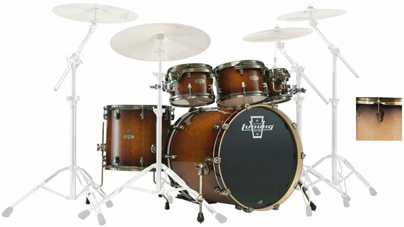 Akoestisch drumstel Ludwig Epic Funk Natural/Black Burst - 1