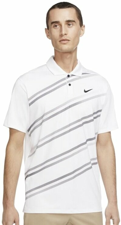 Camisa pólo Nike Dri-Fit Vapor Mens White/Black XL Camisa pólo