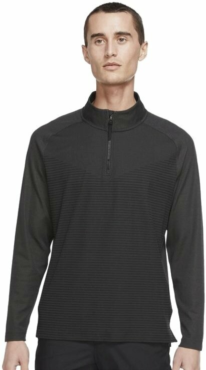 Polo Shirt Nike Dri-Fit ADV Vapor Mens Half-Zip Top Black/Dark Smoke Grey/Black 2XL