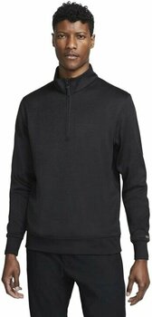 Polo Shirt Nike Dri-Fit Player Mens Half-Zip Top Black/Black M - 1