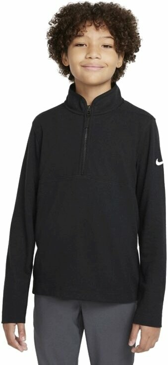 Camisa pólo Nike Dri-Fit UV Womens Full-Zip Golf Top Black/Black/White XS