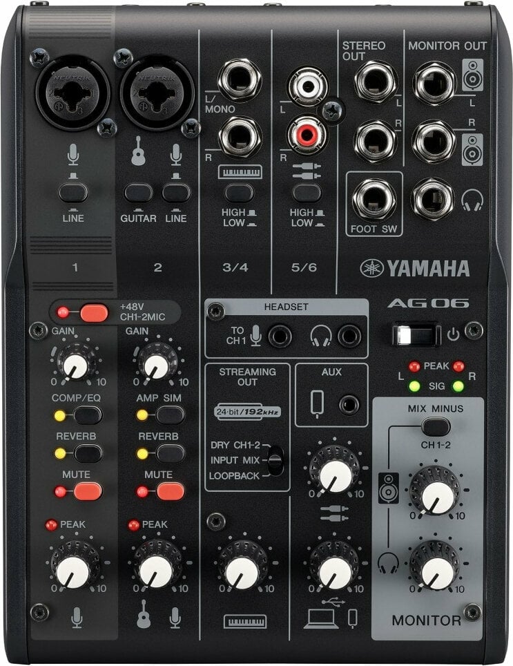 Mixing Desk Yamaha AG06 MK2 BK