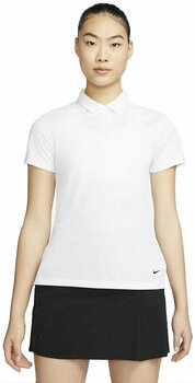 Polo-Shirt Nike Dri-Fit Victory Womens Golf Polo White/Black L - 1