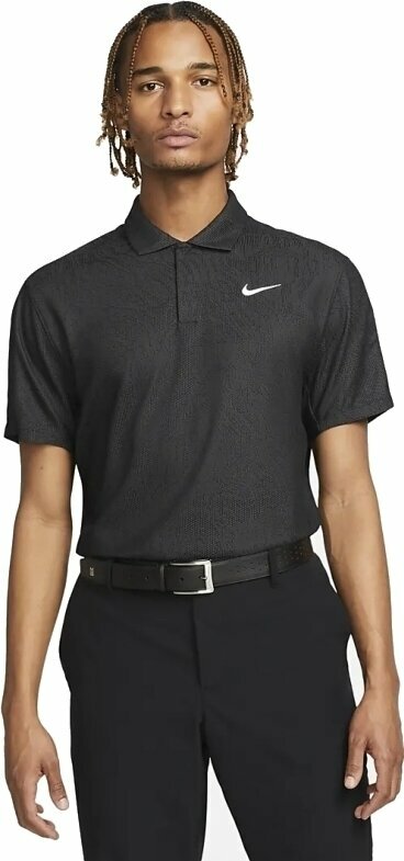 Облекло > Ризи за поло Nike Dri-Fit Tiger Woods Advantage Jacquard Color-Blocked Mens Polo Shirt Dark Smoke Grey/Black/White 2XL