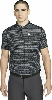 Koszulka Polo Nike Dri-Fit Tiger Woods Advantage Stripe Iron Grey/University Red/White S - 1