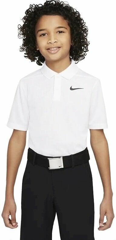Polo Shirt Nike Dri-Fit Victory Boys Golf Polo White/Black M Polo Shirt