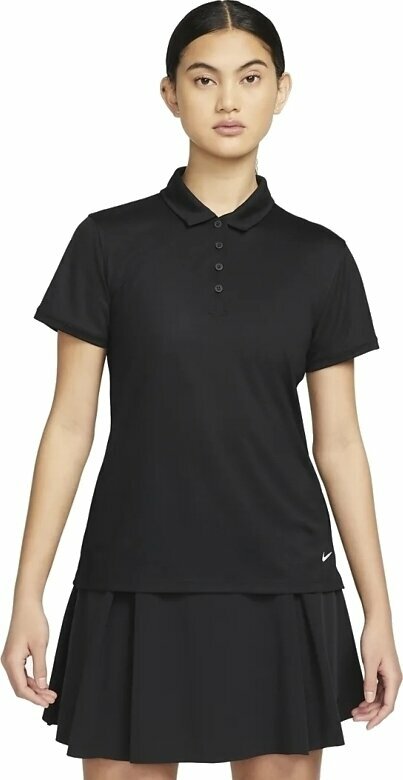 Rövid ujjú póló Nike Dri-Fit Victory Womens Golf Black/White L Rövid ujjú póló