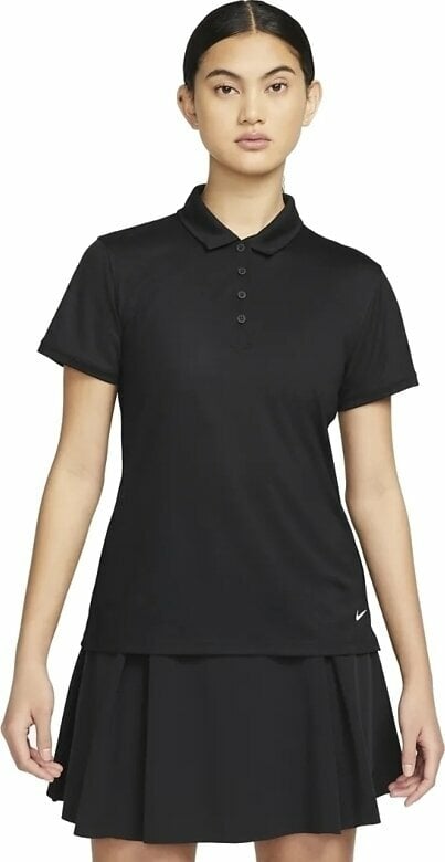 Rövid ujjú póló Nike Dri-Fit Victory Womens Golf Polo Black/White S Rövid ujjú póló