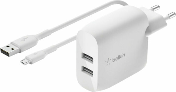 Adaptador CA Belkin Dual USB-A Wall Charger with A-mUSB 24W - 1