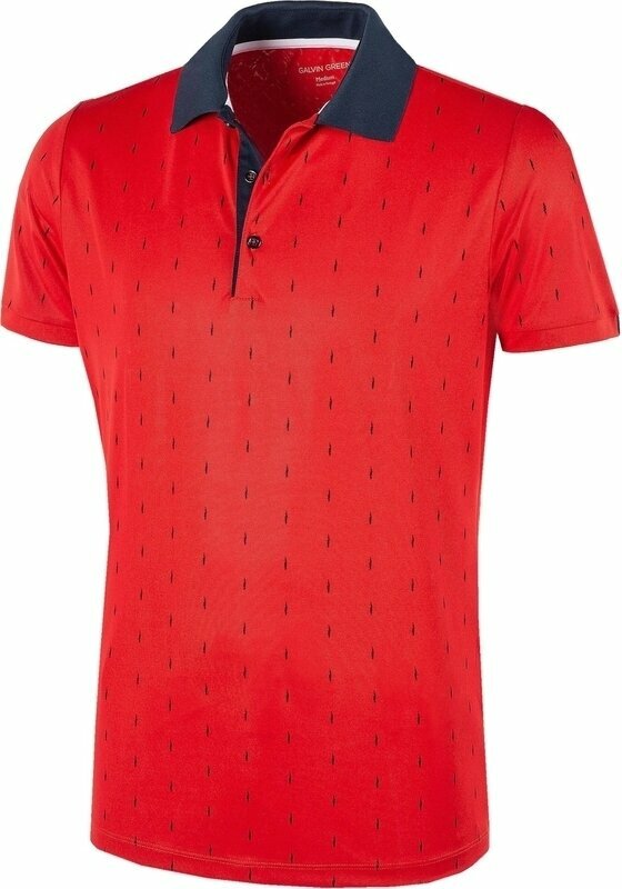 Polo trøje Galvin Green Mayson Ventil8+ Mens Polo Shirt Red/Navy L