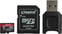 Cartão de memória Kingston 128GB microSDHC Canvas React Plus U3 UHS-II V90 + SD Adapter + Reader Micro SDHC 128 GB Cartão de memória
