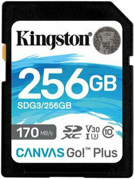 Memory Card Kingston 256GB SDXC Canvas Go! Plus CL10 U3 V30 SDG3/256GB - 1