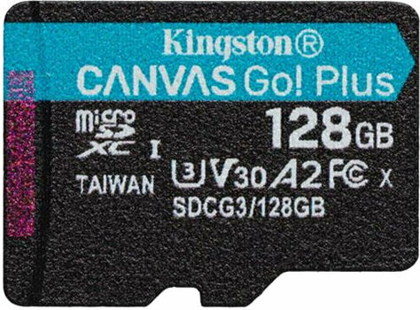Memory Card Kingston 128GB microSDHC Canvas Go! Plus U3 UHS-I V30 SDCG3/128GBSP - 1
