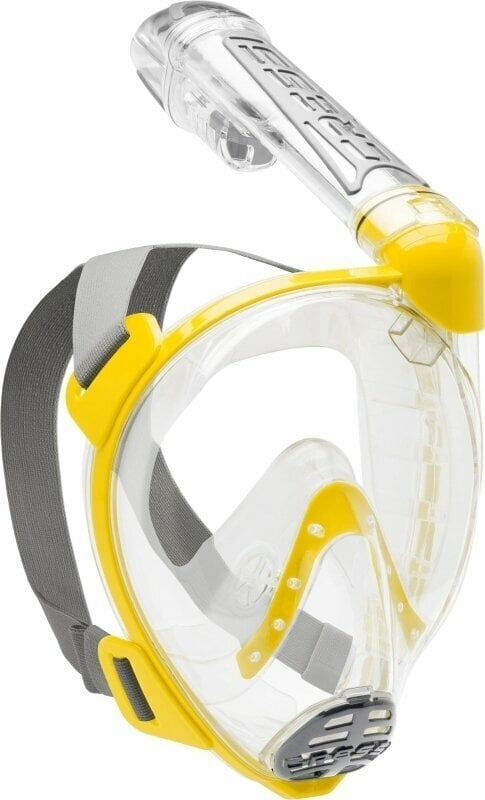 Diving Mask Cressi Duke Dry Full Face Mask Clear/Yellow S/M