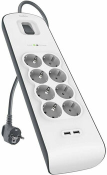 Power Cable Belkin Surge 8 sockets 2 USB-2.4A BSV804ca2M White 2 m - 1