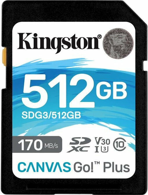 Hukommelseskort Kingston 512GB SDXC Canvas Go! Plus CL10 U3 V30 SDXC 512 GB Hukommelseskort