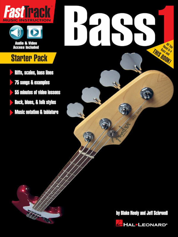 Nuty na gitary basowe Hal Leonard FastTrack - Bass Guitar 1 Starter Pack Nuty
