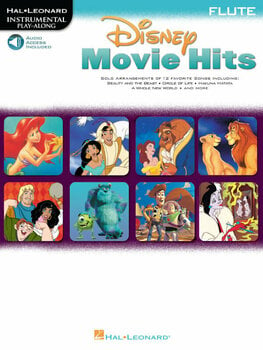 Music sheet for wind instruments Disney Movie Hits Flute Music Book - 1