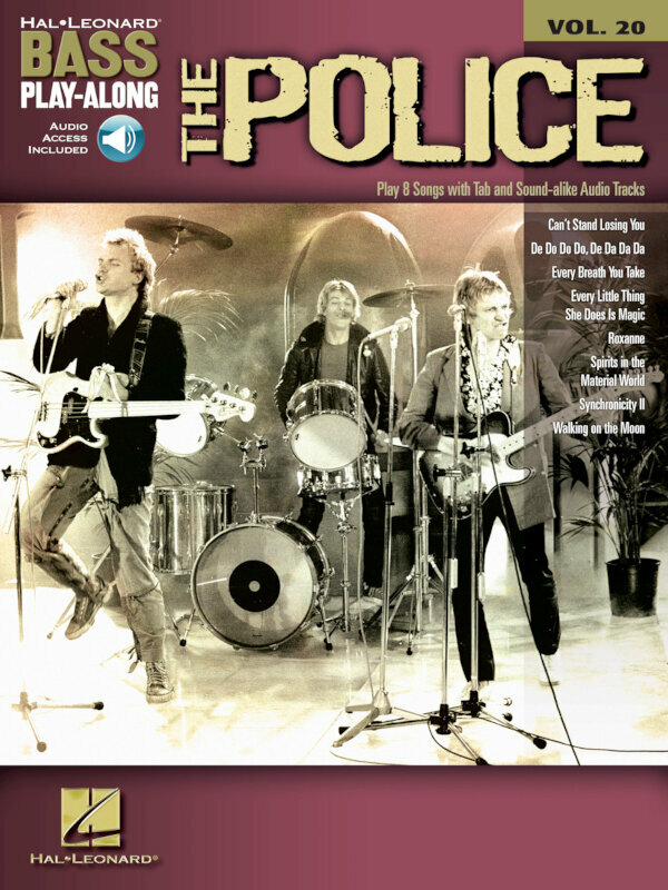 Noder til basguitarer The Police Bass Guitar Musik bog
