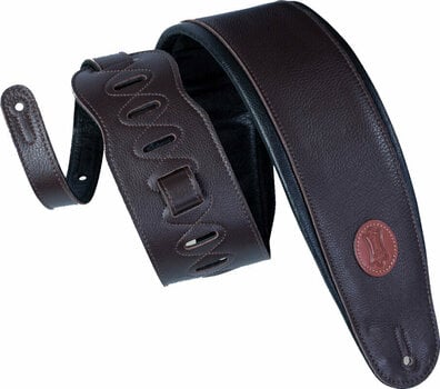 Leather guitar strap Levys MSS2-4 Leather guitar strap Dark Brown - 1