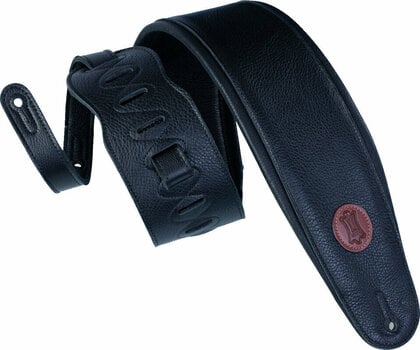 Leather guitar strap Levys MSS2-4-XL Leather guitar strap Black - 1