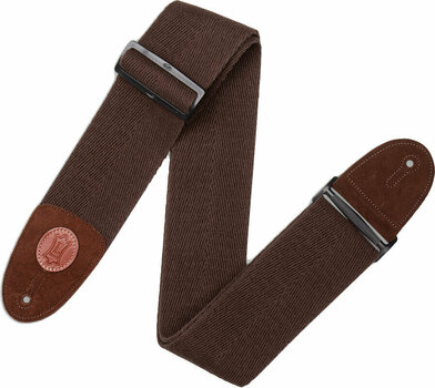 Textile guitar strap Levys MSSC4-BRN Signature Series 3" Heavy-weight Cotton Bass Strap Brown - 1