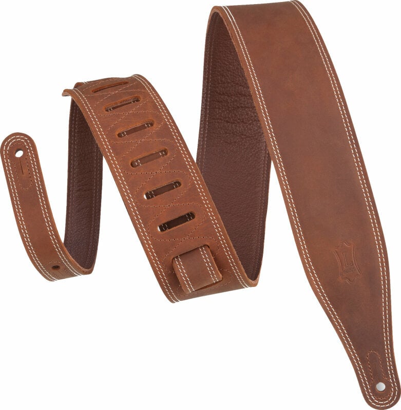 Leather guitar strap Levys M17BDS Leather guitar strap Brown