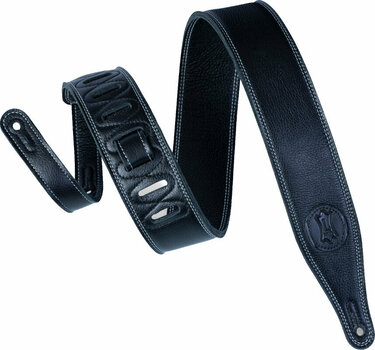 Leather guitar strap Levys M17SS Leather guitar strap Black - 1
