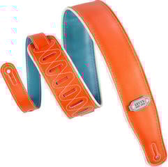 Gitarrengurt Levy's Reversible Vinyl Gitarrengurt Orange & Teal
