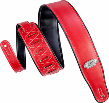Leather guitar strap Levys M26VP Leather guitar strap Red - 1