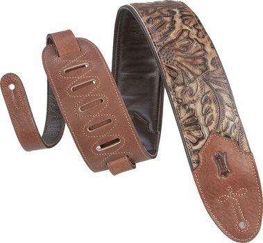 Leather guitar strap Levys M4WP-002 Leather guitar strap Palm Pecan - 1