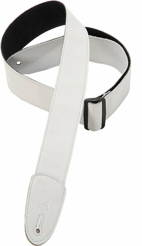 Leather guitar strap Levys M7GP Leather guitar strap White
