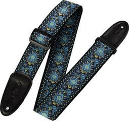Textil gitár heveder Levy's Hootenanny Textil gitár heveder Blue & Yellow Floral