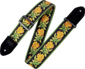 Textil gitár heveder Levy's Cotton Floral Textil gitár heveder Yellow