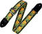 Textile guitar strap Levys MC8JQ-004 Print Series 2" Woven Guitar Strap Rosa Yellow