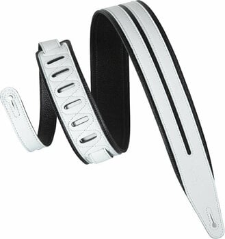 Leather guitar strap Levys MG317DRS Leather guitar strap White - 1