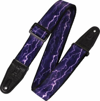 Textilgurte für Gitarren Levys MP-18 Print Series 2" Polyester Guitar Strap Purple Lightning - 1