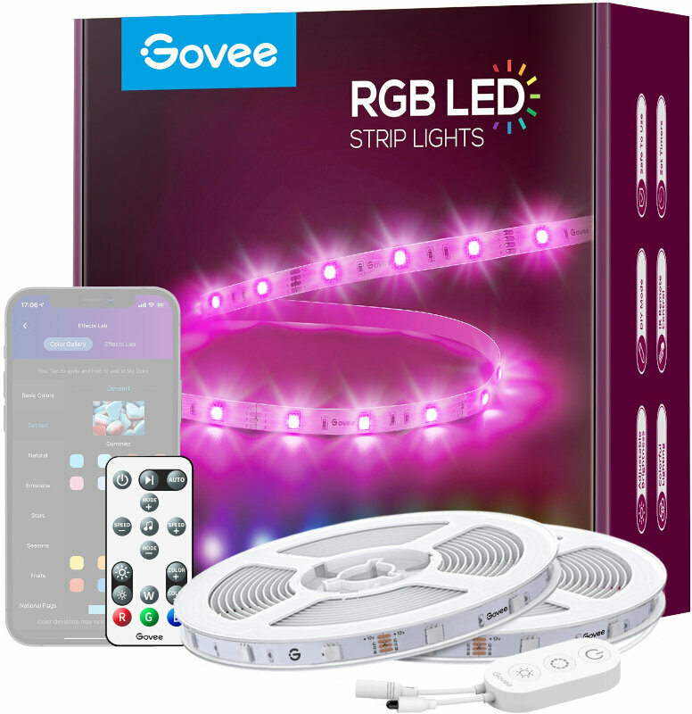Luce per studio Govee WiFi RGB Smart LED strap 15m plus remote