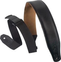 Gitarrengurt Levy's Leather Right Height Garment Leather 2.5 Black Gitarrengurt