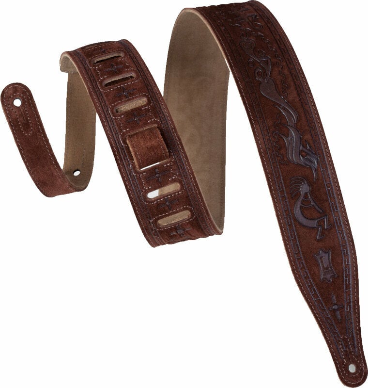 Leather guitar strap Levys MS17T03 Leather guitar strap Brown
