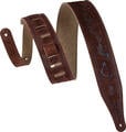 Levy's Embossed Suede  Brown Kokopelli  Courroie de guitare